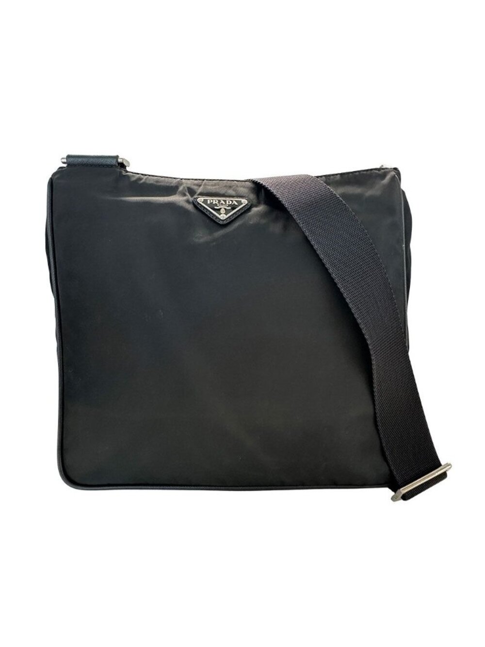 Prada Shoulder Bag Nylon Black Going Out Crossbody Adult Simple